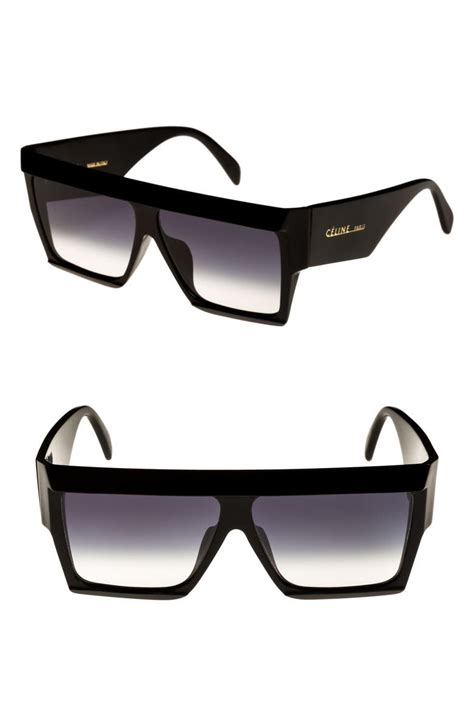 celine shadow sunglasses nordstrom|Celine 60mm flat top sunglasses.